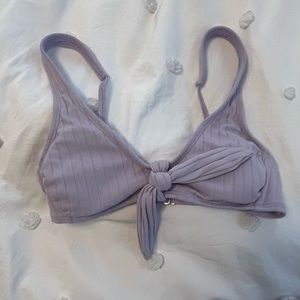 Purple bikini top with bow